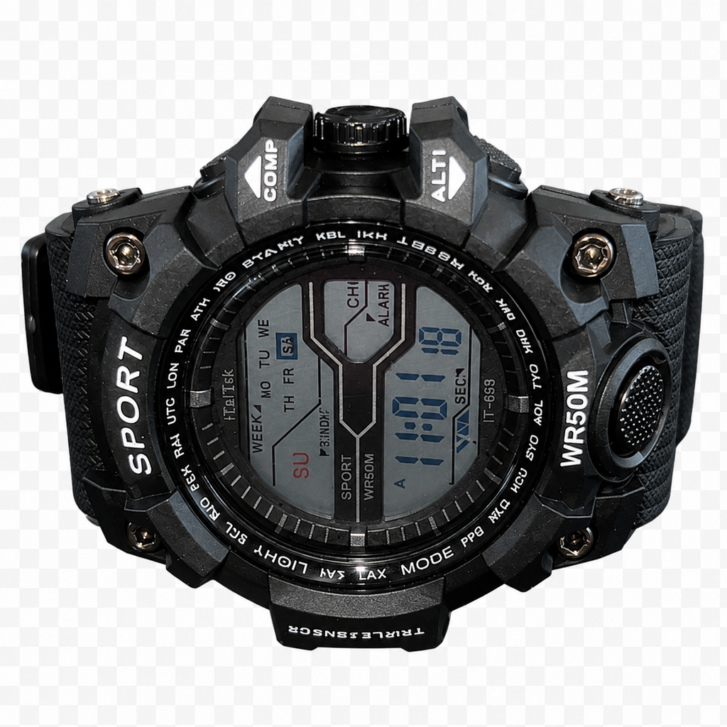 Durable digital sports watch