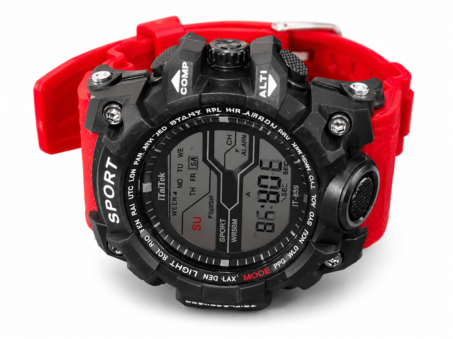 Durable digital sports watch